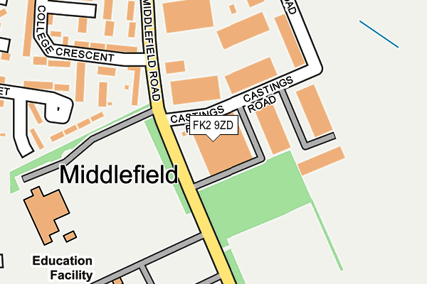 FK2 9ZD map - OS OpenMap – Local (Ordnance Survey)