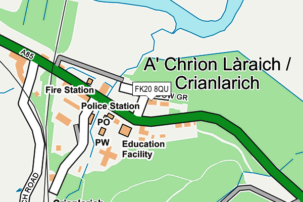 FK20 8QU map - OS OpenMap – Local (Ordnance Survey)