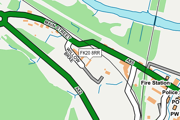 FK20 8RR map - OS OpenMap – Local (Ordnance Survey)
