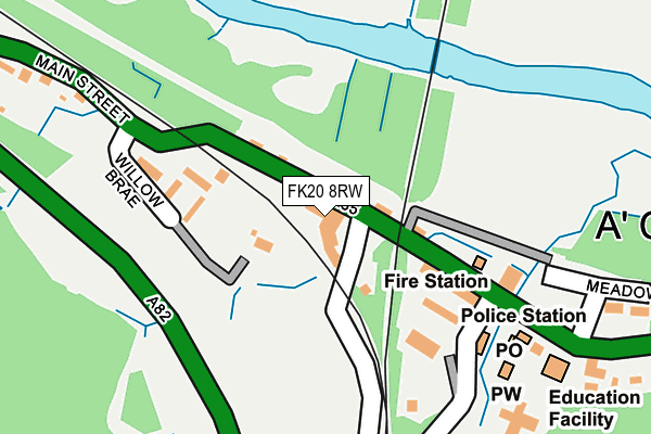 FK20 8RW map - OS OpenMap – Local (Ordnance Survey)