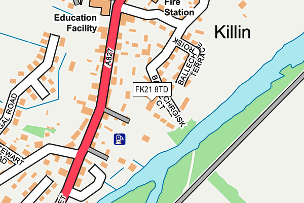 FK21 8TD map - OS OpenMap – Local (Ordnance Survey)