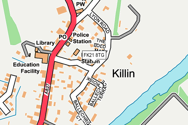FK21 8TG map - OS OpenMap – Local (Ordnance Survey)