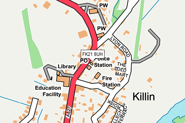 FK21 8UH map - OS OpenMap – Local (Ordnance Survey)