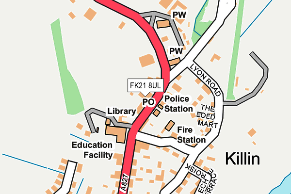 FK21 8UL map - OS OpenMap – Local (Ordnance Survey)