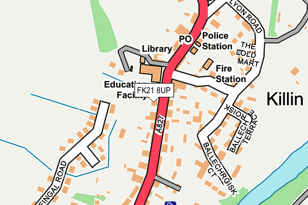 FK21 8UP map - OS OpenMap – Local (Ordnance Survey)