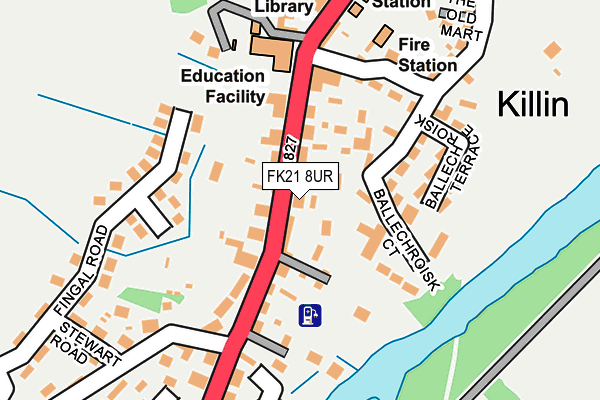 FK21 8UR map - OS OpenMap – Local (Ordnance Survey)
