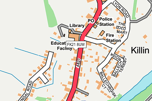 FK21 8UW map - OS OpenMap – Local (Ordnance Survey)