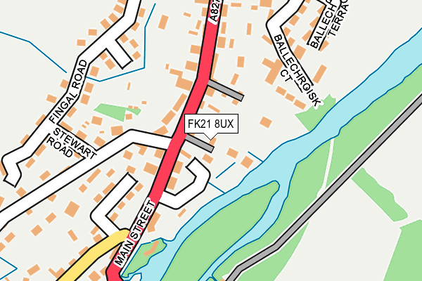 FK21 8UX map - OS OpenMap – Local (Ordnance Survey)
