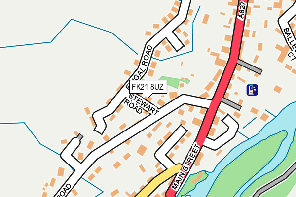 FK21 8UZ map - OS OpenMap – Local (Ordnance Survey)