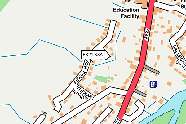 FK21 8XA map - OS OpenMap – Local (Ordnance Survey)
