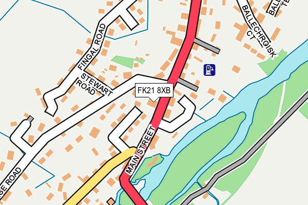 FK21 8XB map - OS OpenMap – Local (Ordnance Survey)