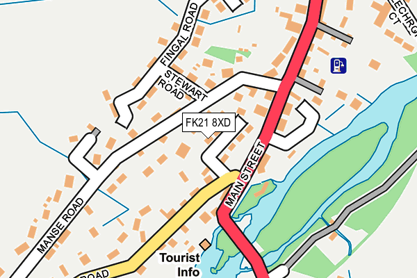 FK21 8XD map - OS OpenMap – Local (Ordnance Survey)