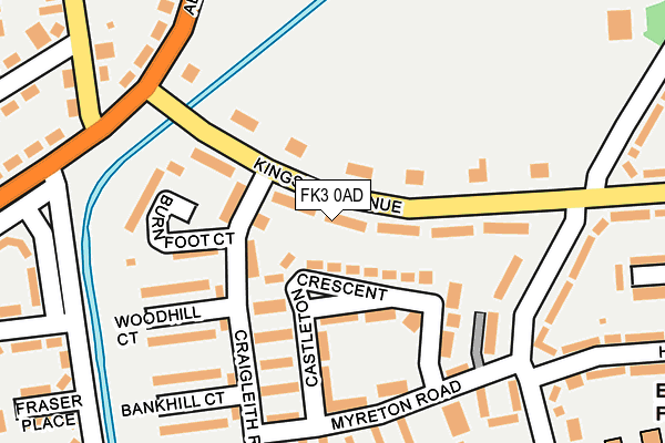 FK3 0AD map - OS OpenMap – Local (Ordnance Survey)