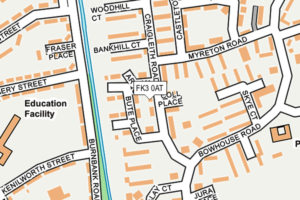 FK3 0AT map - OS OpenMap – Local (Ordnance Survey)