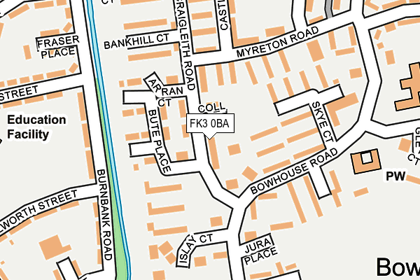 FK3 0BA map - OS OpenMap – Local (Ordnance Survey)