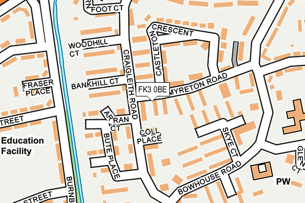 FK3 0BE map - OS OpenMap – Local (Ordnance Survey)