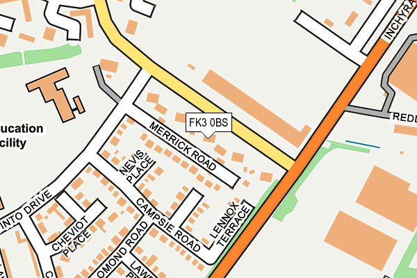 FK3 0BS map - OS OpenMap – Local (Ordnance Survey)