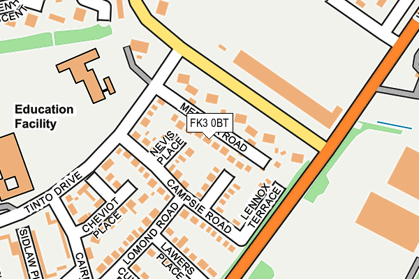 FK3 0BT map - OS OpenMap – Local (Ordnance Survey)