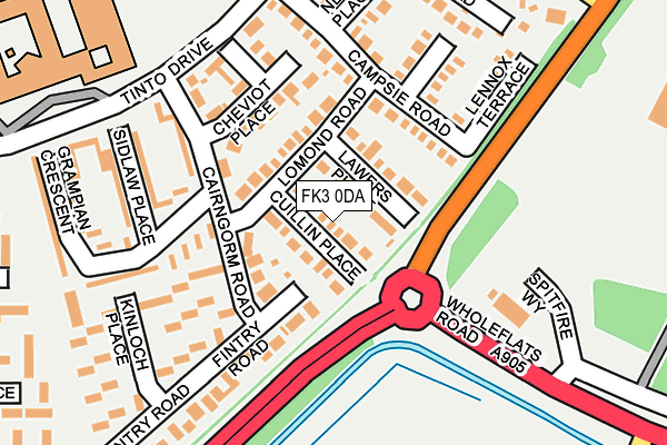FK3 0DA map - OS OpenMap – Local (Ordnance Survey)