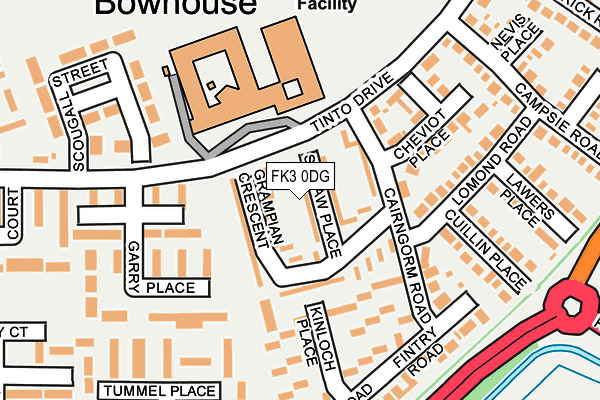 FK3 0DG map - OS OpenMap – Local (Ordnance Survey)