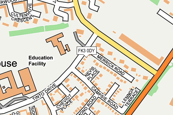 FK3 0DY map - OS OpenMap – Local (Ordnance Survey)