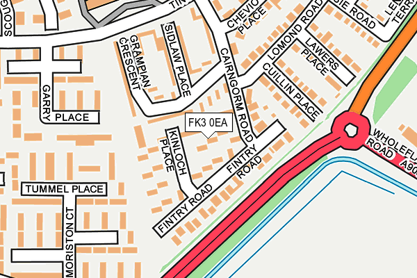 FK3 0EA map - OS OpenMap – Local (Ordnance Survey)