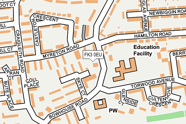 FK3 0EU map - OS OpenMap – Local (Ordnance Survey)