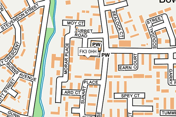 FK3 0HH map - OS OpenMap – Local (Ordnance Survey)