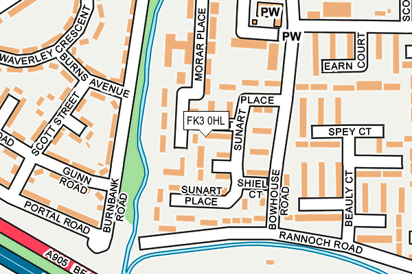 FK3 0HL map - OS OpenMap – Local (Ordnance Survey)