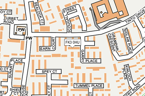 FK3 0HU map - OS OpenMap – Local (Ordnance Survey)