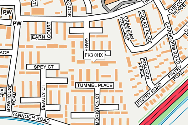 FK3 0HX map - OS OpenMap – Local (Ordnance Survey)