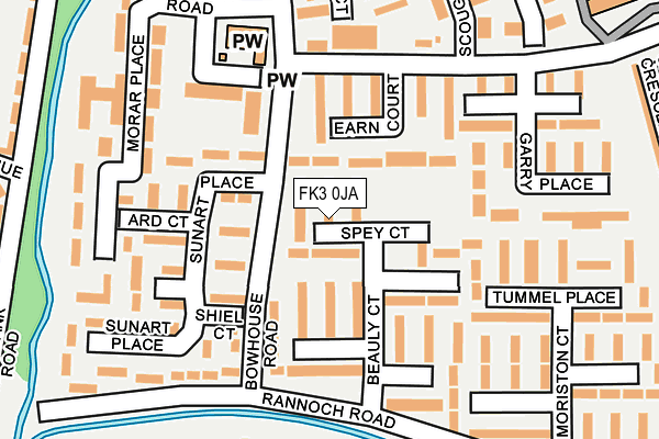 FK3 0JA map - OS OpenMap – Local (Ordnance Survey)