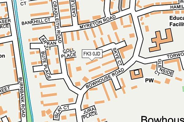 FK3 0JD map - OS OpenMap – Local (Ordnance Survey)