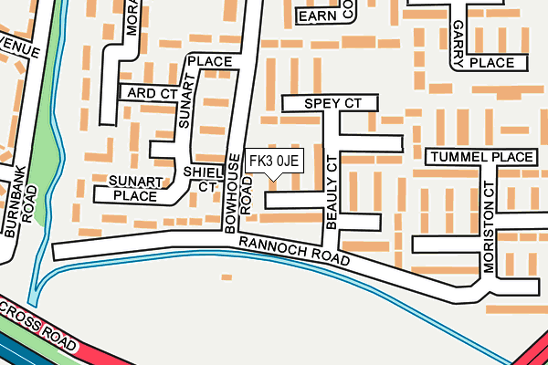 FK3 0JE map - OS OpenMap – Local (Ordnance Survey)