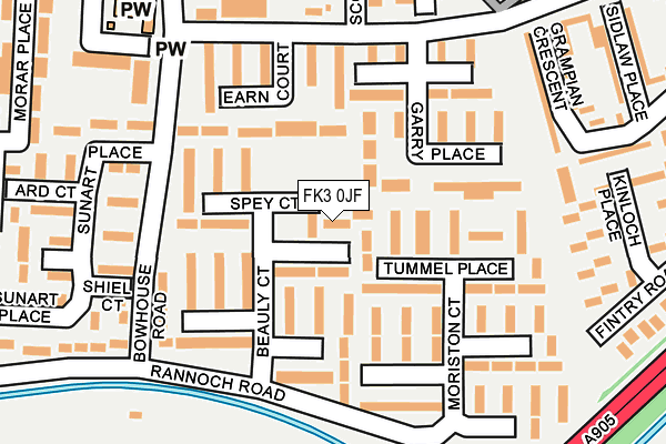 FK3 0JF map - OS OpenMap – Local (Ordnance Survey)