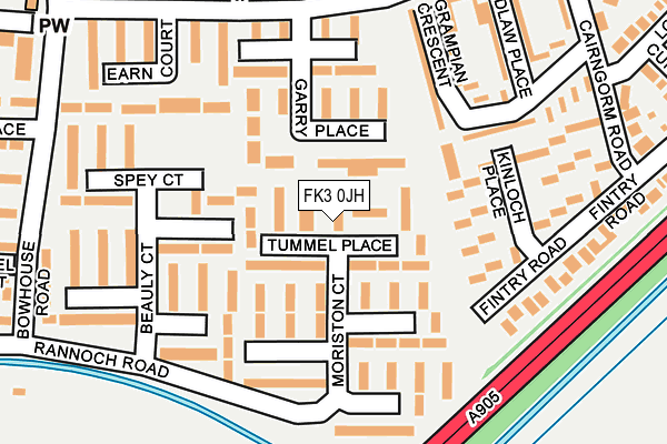 FK3 0JH map - OS OpenMap – Local (Ordnance Survey)