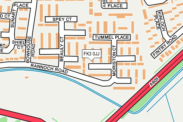 FK3 0JJ map - OS OpenMap – Local (Ordnance Survey)