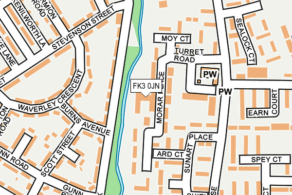 FK3 0JN map - OS OpenMap – Local (Ordnance Survey)