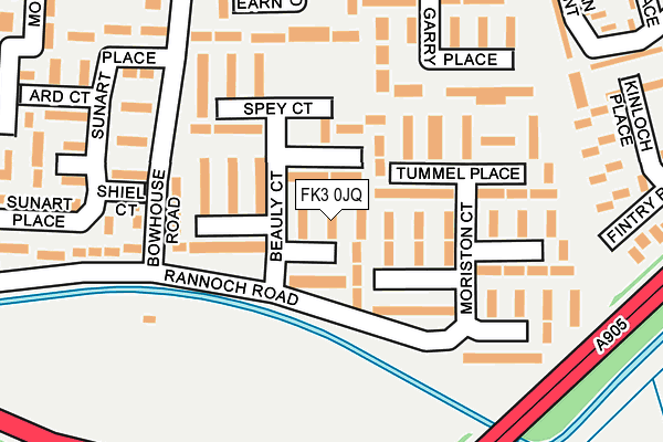 FK3 0JQ map - OS OpenMap – Local (Ordnance Survey)