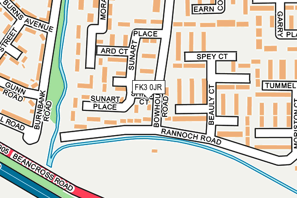 FK3 0JR map - OS OpenMap – Local (Ordnance Survey)