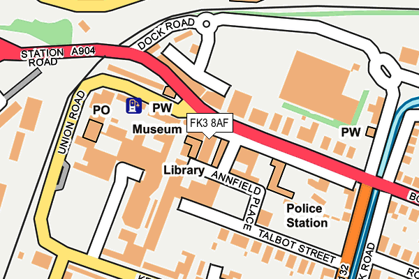 FK3 8AF map - OS OpenMap – Local (Ordnance Survey)