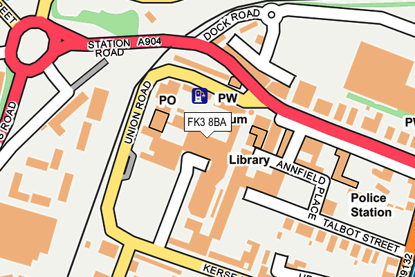 FK3 8BA map - OS OpenMap – Local (Ordnance Survey)