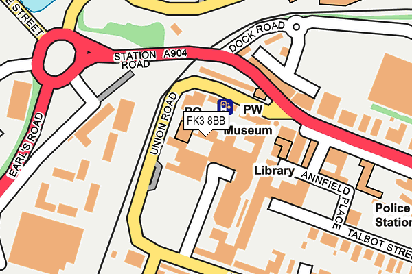 FK3 8BB map - OS OpenMap – Local (Ordnance Survey)