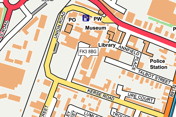 FK3 8BG map - OS OpenMap – Local (Ordnance Survey)