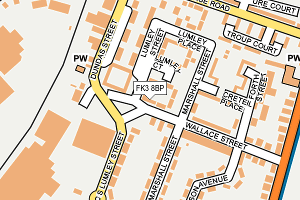 FK3 8BP map - OS OpenMap – Local (Ordnance Survey)