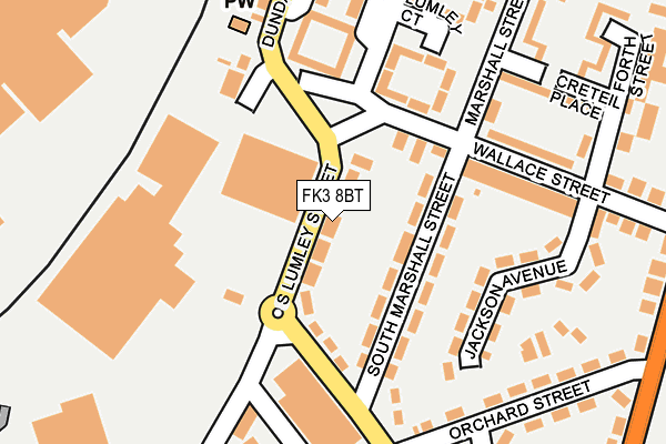 FK3 8BT map - OS OpenMap – Local (Ordnance Survey)