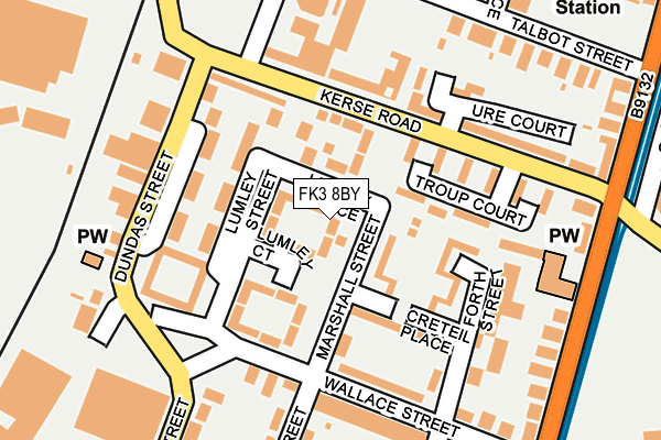 FK3 8BY map - OS OpenMap – Local (Ordnance Survey)