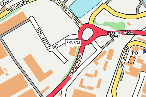 FK3 8DJ map - OS OpenMap – Local (Ordnance Survey)