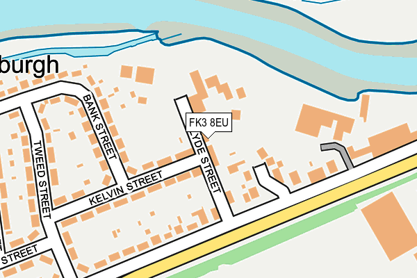 FK3 8EU map - OS OpenMap – Local (Ordnance Survey)