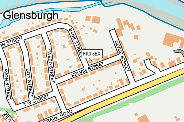 FK3 8EX map - OS OpenMap – Local (Ordnance Survey)